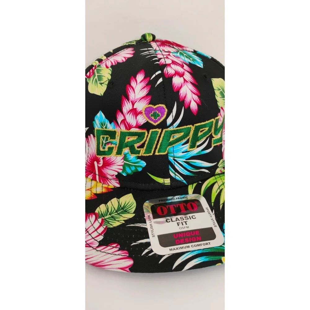 Otto Hawaiian Hat Grippy Logo Snapback Green Black Gold Pink OSFM Embroidered